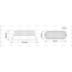 LED Lampa Ostrzegawcza (Pomarańczowy), Interference: Not Classified, 12-24V 