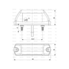 LED Lampa podświetlenia tablicy rejestracyjnej, 12-24V (Lewa/Prawa) 