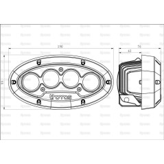 LED Lampa robocza (Cree Wysokiej Mocy), Interference: Class 3, 4000 Lumeny, 10-60V 