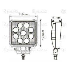 LED Lampa robocza, Interference: Class 3, 2070 Lumeny, 10-30V 