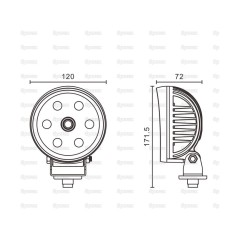 LED Oświetlenie robocze z wbudowaną kamerą, Wired, 12V 