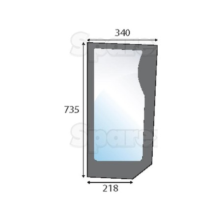 Lower Front Glass prawa