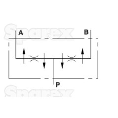 MARCHESINI Dzielnik strumienia z podziałem 50/50 1/2 3/8'' BSP (40 L/min Natężenie Przepływu) 