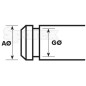 Metric E Pierścienie, A Ø4.5mm, B Ø3.2mm (DIN | Standard No. DIN 6799)