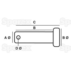 Metryczny Trzpień Ø10mm x 35.50mm