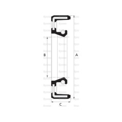 Metryczny Uszczelnienie wału obrotowego, 12 x 30 x 10mm Pojedyncza warga 