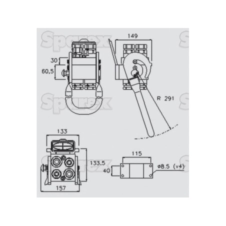 Multizłącze hydrauliczne gniazdo - Gwint żeński - x 1/2  3/4'' BSP - 2P510 Seria