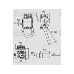 Multizłącze hydrauliczne gniazdo - Gwint żeński - x 1/2  3/4'' BSP - 3P510 Seria 