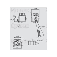 Multizłącze hydrauliczne gniazdo - Gwint żeński - x 1/2'' BSP - 2P208G Seria 