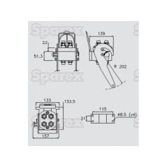 Multizłącze hydrauliczne gniazdo - Gwint żeński - x 1/2'' BSP - 2P506 Seria 