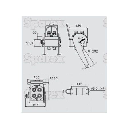 Multizłącze hydrauliczne gniazdo - Gwint żeński - x 1/2'' BSP - 2P506 Seria