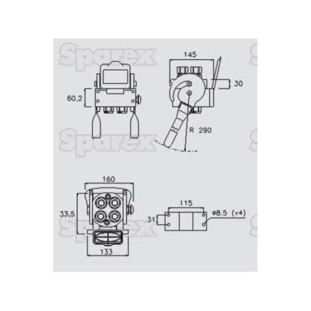 Multizłącze hydrauliczne gniazdo - Gwint żeński - x 1/2'' BSP - 2P508 Seria