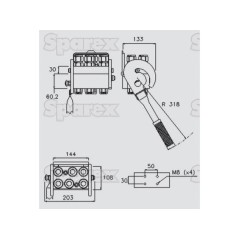 Multizłącze hydrauliczne gniazdo - Gwint żeński - x 1/2'' BSP - 2P608 Seria 