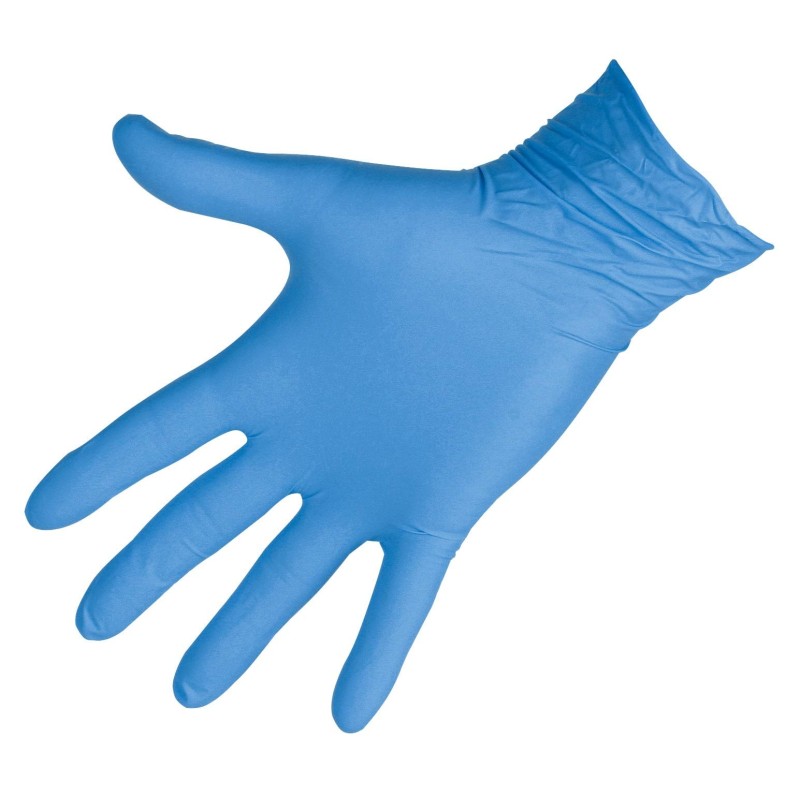 Rękawice nitrylowe Nitrile Sensitive, rozmiar S, niebieske, 100 szt., Kerbl