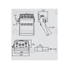 Multizłącze hydrauliczne gniazdo - Gwint żeński - x 1/2'' BSP - 2PS06 Seria 