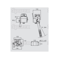 Multizłącze hydrauliczne gniazdo - Gwint żeński - x 1/2'' BSP - 3P208 Seria 