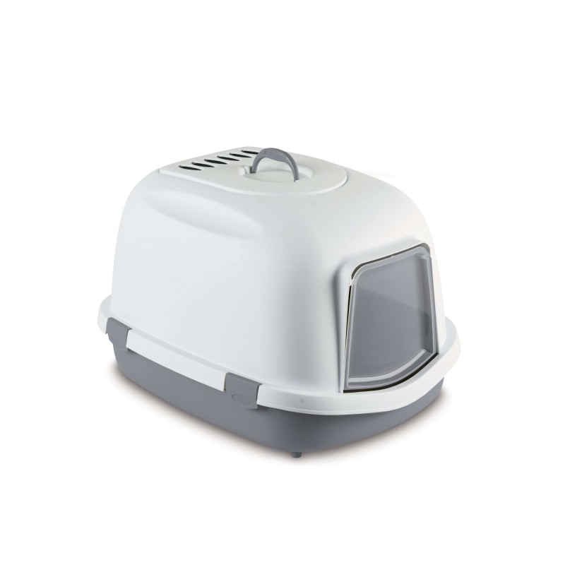 Kuweta Super Queen z filtrem, biało-szara, 71 x 55 x 46,5 cm, Stefanplast