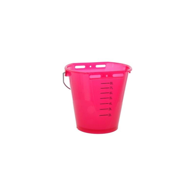 Wiadro do pojenia cieląt, ”Food Safe”, ze skalą, 8 l, transparentne, różowe, Kerbl Wiadro do pojenia cieląt, ”Food Safe”, ze skalą, 8 l, transparentne, różowe, Kerbl