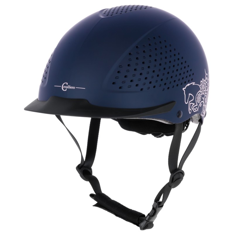 Kask jeździecki Beauty 2.0, granatowy, 48-54cm, Covalliero