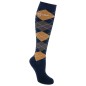 Podkolanówki jeździeckie Brescia, dark navy/cognac/brown, rozmiar 34-36, Covalliero