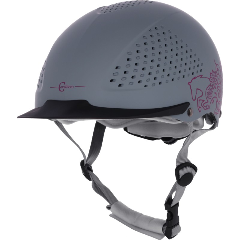 Kask jeździecki Beauty 2.0, szary, 55-59cm, Covalliero