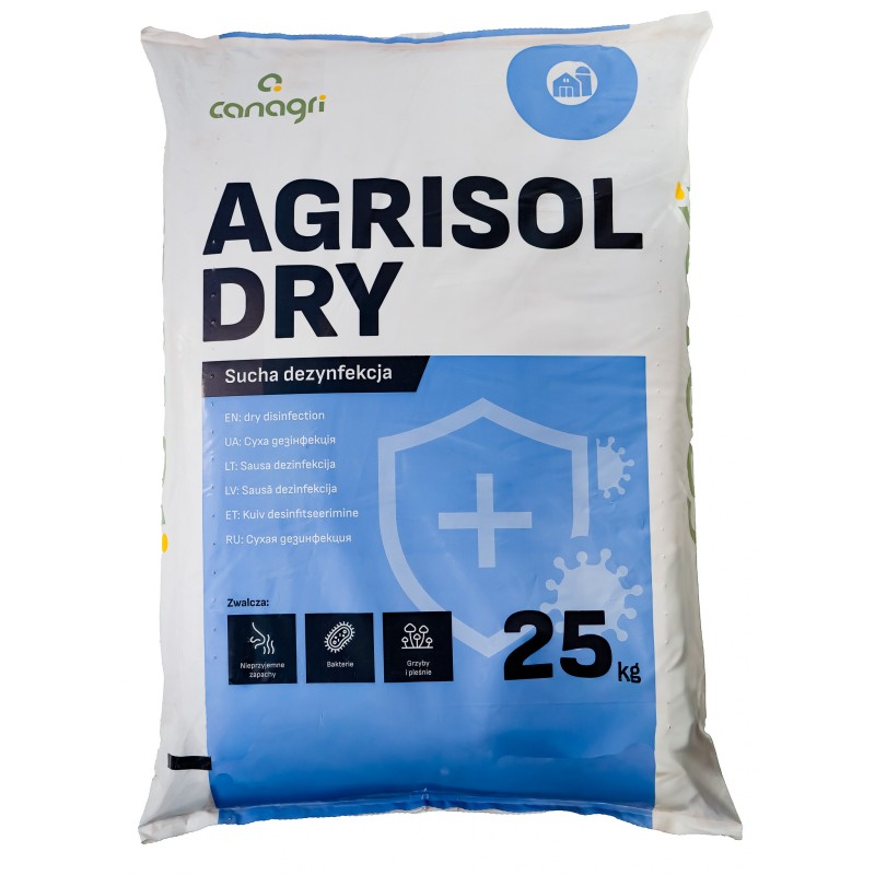 Preparat do suchej dezynfekcji, Agrisol Dry, 25 kg, Canagri Preparat do suchej dezynfekcji, Agrisol Dry, 25 kg, Canagri