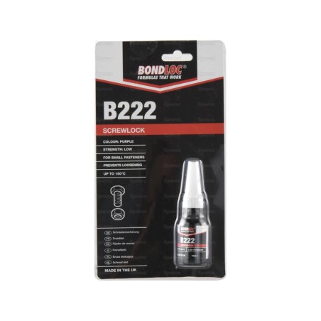 B222 - klej do połączeń gwintowanych 10ml - do połączeń o niskiej wytrzymałości.