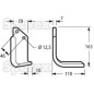 Nóż do glebogryzarki Kwadrat prawa strona 70x7mm Wysokość: 163mm. odległość pomiedzy otworami: 46mm. Otwór Ø: 12.5mm...