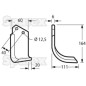 Nóż do glebogryzarki Zakrzywiony prawa strona 60x6mm Wysokość: 164mm. odległość pomiedzy otworami: 40mm. Otwór Ø: 12...
