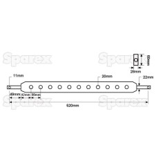 Belka Zaczepowa (Kat. 1) Nr otworu: 5, 520mm 