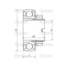 NTN SNR Łożysko samonastawne Taper Bore (LK206G2H) 