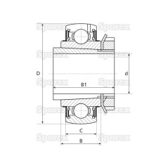 NTN SNR Łożysko samonastawne Taper Bore (UK208) 