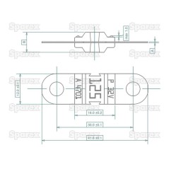 Bezpiecznik Midi 30 Ampery (pomarańczowy) 40x10mm 