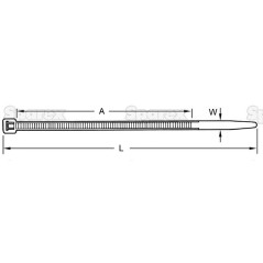 Opaska kablowa - Nieusuwalny , 430mm x 7.6mm 