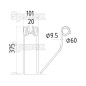 Palec sprezysty - - - Dlugosc:375mm, Szerokosc:101mm, Ø9.5mm - Zastepuje Claas, Bautz Zastępuje: 9023442