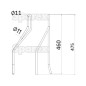 Palec sprezysty - lewa - Dlugosc:460mm, Szerokosc:137mm, Ø11mm - Zastepuje Vicon Zastępuje: 99136240