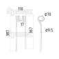 Palec sprezysty - prawa - Dlugosc:387mm, Szerokosc:110mm, Ø9.5mm - Zastepuje Kuhn, John Deere, New Holland Zastępuje: 58740700