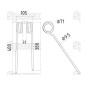 Palec sprezysty - prawa - Dlugosc:400mm, Szerokosc:105mm, Ø9.5mm - Zastepuje Pottinger Zastępuje: 436149