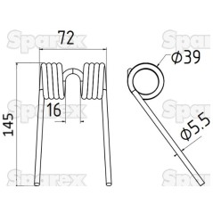 Palec sprezysty Dlugosc:145mm, Szerokosc:72mm, Ø5.5mm - Zastepuje Krone Zastępuje: 9383380 