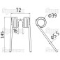 Palec sprezysty Dlugosc:145mm, Szerokosc:72mm, Ø5.5mm - Zastepuje Krone Zastępuje: 9383380