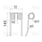 Palec sprezysty Dlugosc:143mm, Szerokosc:72mm, Ø5mm - Zastepuje New Holland, Hesston Zastępuje: 84012422