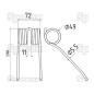 Palec sprezysty Dlugosc:190mm, Szerokosc:69mm, Ø5.5mm - Zastepuje Hesston, Massey Ferguson Zastępuje: 700716132