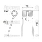 Palec sprezysty Dlugosc:190mm, Szerokosc:78mm, Ø6.5mm - Zastepuje Claas Zastępuje: 9862900