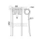 Palec sprezysty Dlugosc:192mm, Szerokosc:68mm, Ø5.5mm - Zastepuje Bautz, Claas Zastępuje: 9182380