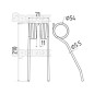 Palec sprezysty Dlugosc:210mm, Szerokosc:71mm, Ø5.5mm - Zastepuje New Holland, Massey Ferguson, Challenger Zastępuje: 700728401