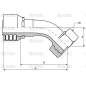 Parker Metryczny Wkłąd węża 1/2'' x M26 x 1.50 (18L) Żeński 135° Złączka kątowa lekka