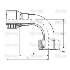 Parker Metryczny Wkłąd węża 1/4'' x M12 x 1.50 Żeński 90° Złączka kątowa lekka