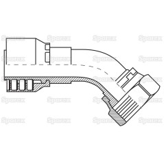 Parker ORFS Wkłąd węża 3/4'' x 1 3/16'''' Żeński 135° Złączka kątowa 