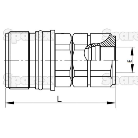 Parker Skręcana złączka hydrauliczna Żeński 1/2'' Wielkość montażowa x 1/2'' BSP Gwint żeński