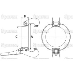 Pierścień sprzęgający i złączki kłowe - 5'' (133mm) (galvanizado) 